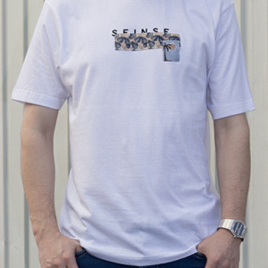 【SEINSE】ワッペンデザインTシャツ〈コットン100％〉